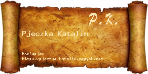 Pjeczka Katalin névjegykártya